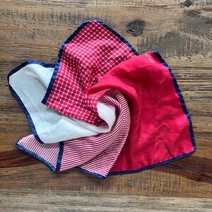 J.Z. Richard’s Red White & Blue Silk Scarf / Pocket Square | Made in Italy